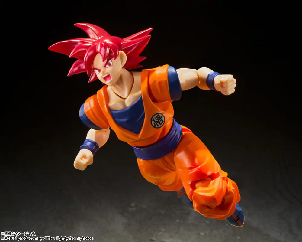 Dragon Ball Super S.H. Figuarts akcijska figura Super Saiyan God Son Goku Saiyan God Instilled with the light of Reighteous Hearts 14 cm fotografija proizvoda