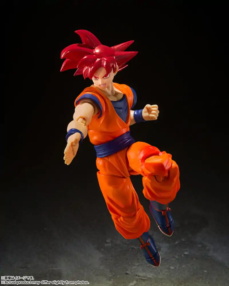 Dragon Ball Super S.H. Figuarts akcijska figura Super Saiyan God Son Goku Saiyan God Instilled with the light of Reighteous Hearts 14 cm fotografija proizvoda