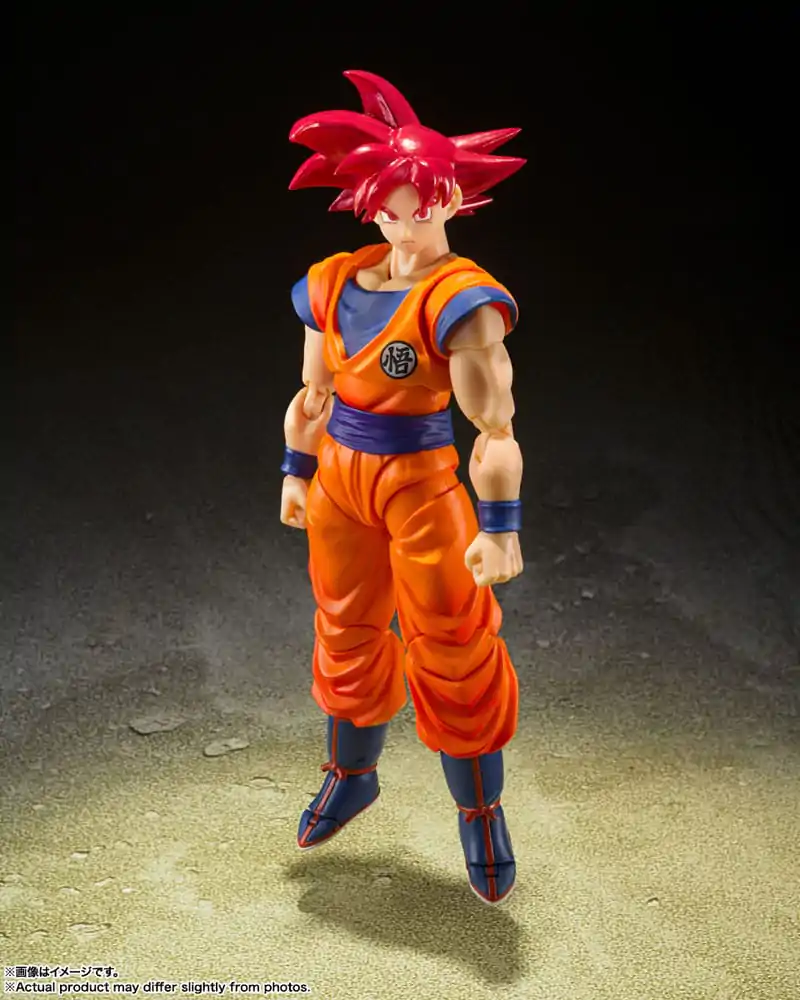 Dragon Ball Super S.H. Figuarts akcijska figura Super Saiyan God Son Goku Saiyan God Instilled with the light of Reighteous Hearts 14 cm fotografija proizvoda