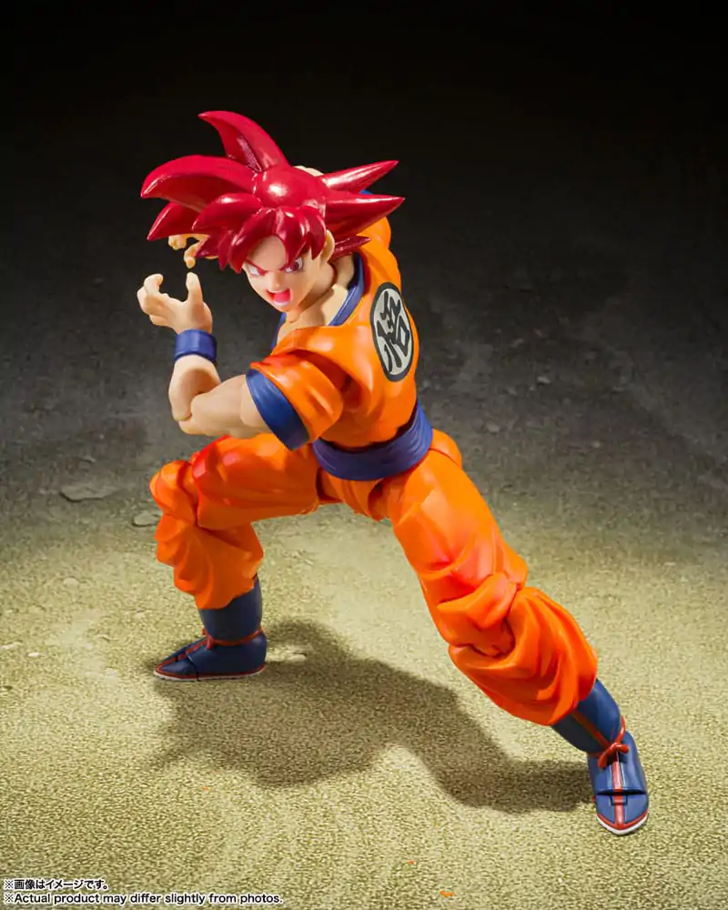 Dragon Ball Super S.H. Figuarts akcijska figura Super Saiyan God Son Goku Saiyan God Instilled with the light of Reighteous Hearts 14 cm fotografija proizvoda