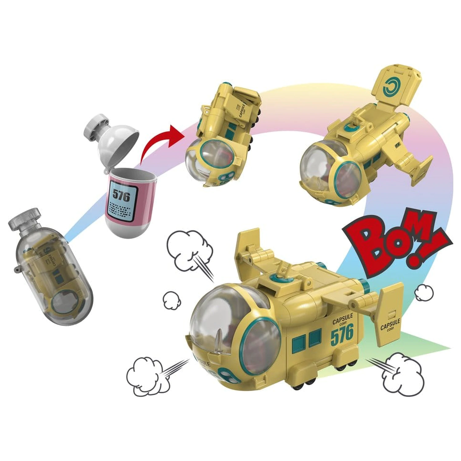 Dragon Ball Z Changearts akcijska figura Hoi-Poi Capsule No. 576 Bulma's Airplane 8 cm fotografija proizvoda