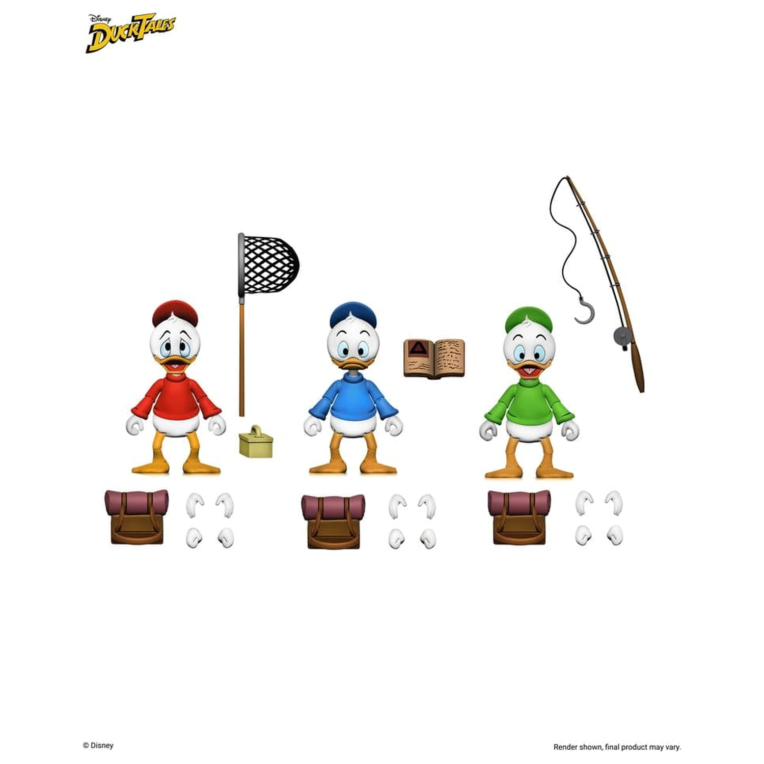 DuckTales Ultimate akcijske figure 3-paket Huey, Dewey i Louie 18 cm fotografija proizvoda
