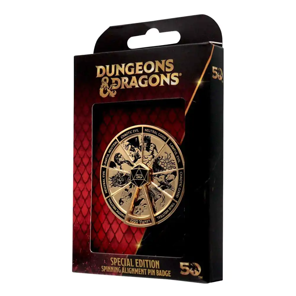 Dungeons & Dragons Pin Badge Alignment Spinner pozlaćeni 24k zlatom Limited Edition fotografija proizvoda