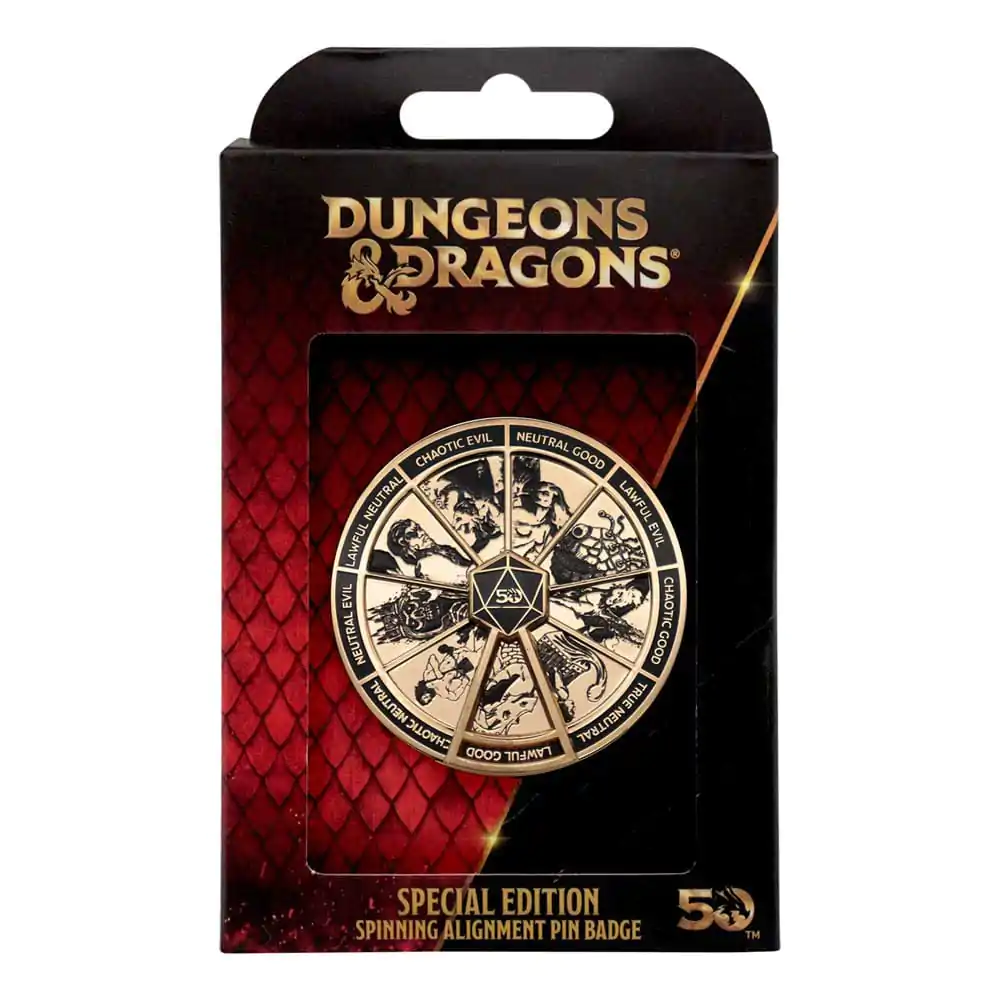 Dungeons & Dragons Pin Badge Alignment Spinner pozlaćeni 24k zlatom Limited Edition fotografija proizvoda