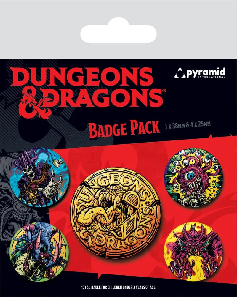 Dungeons & Dragons Pin-Back Gumbi 5-Pack Beastly fotografija proizvoda