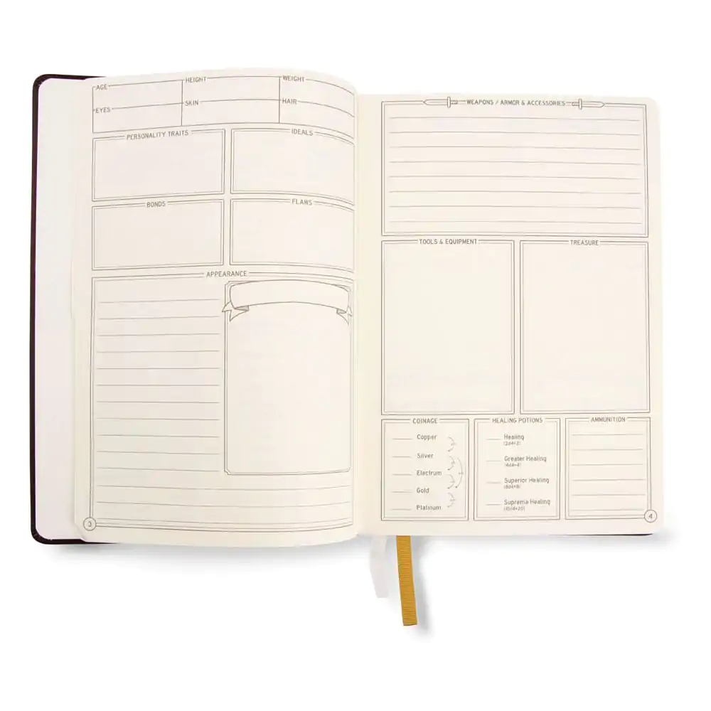 Dungeons & Dragons RPG dnevnik 5e Black fotografija proizvoda