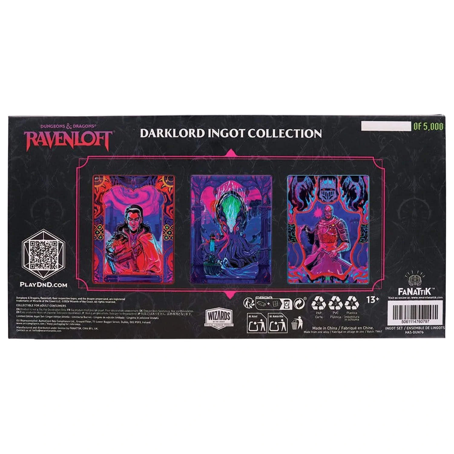 Dungeons & Dragons Ingot Set od tri Ravenloft Darklord Ingots Limited Edition fotografija proizvoda
