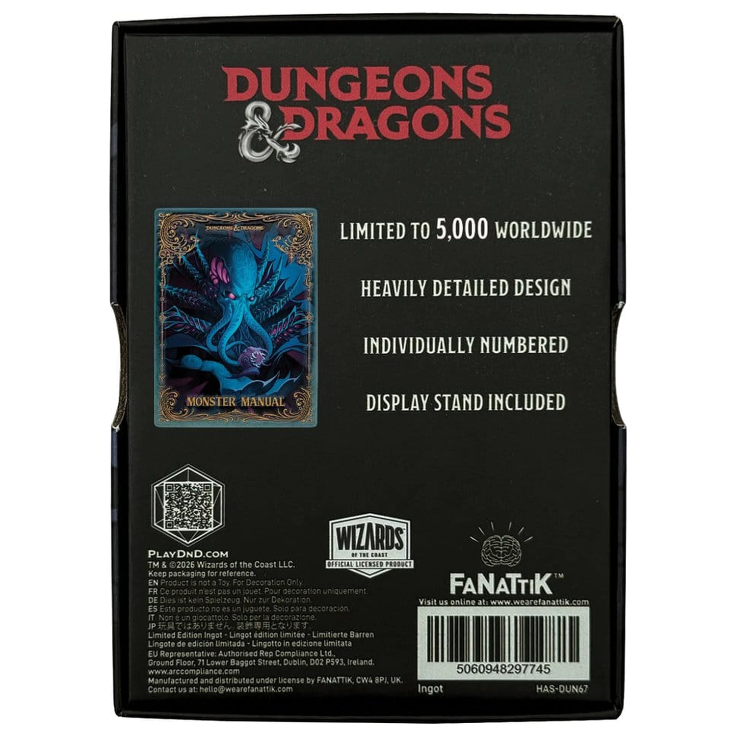 Dungeons & Dragons Ingot Monster Manual Alternativna naslovnica Ograničeno izdanje fotografija proizvoda