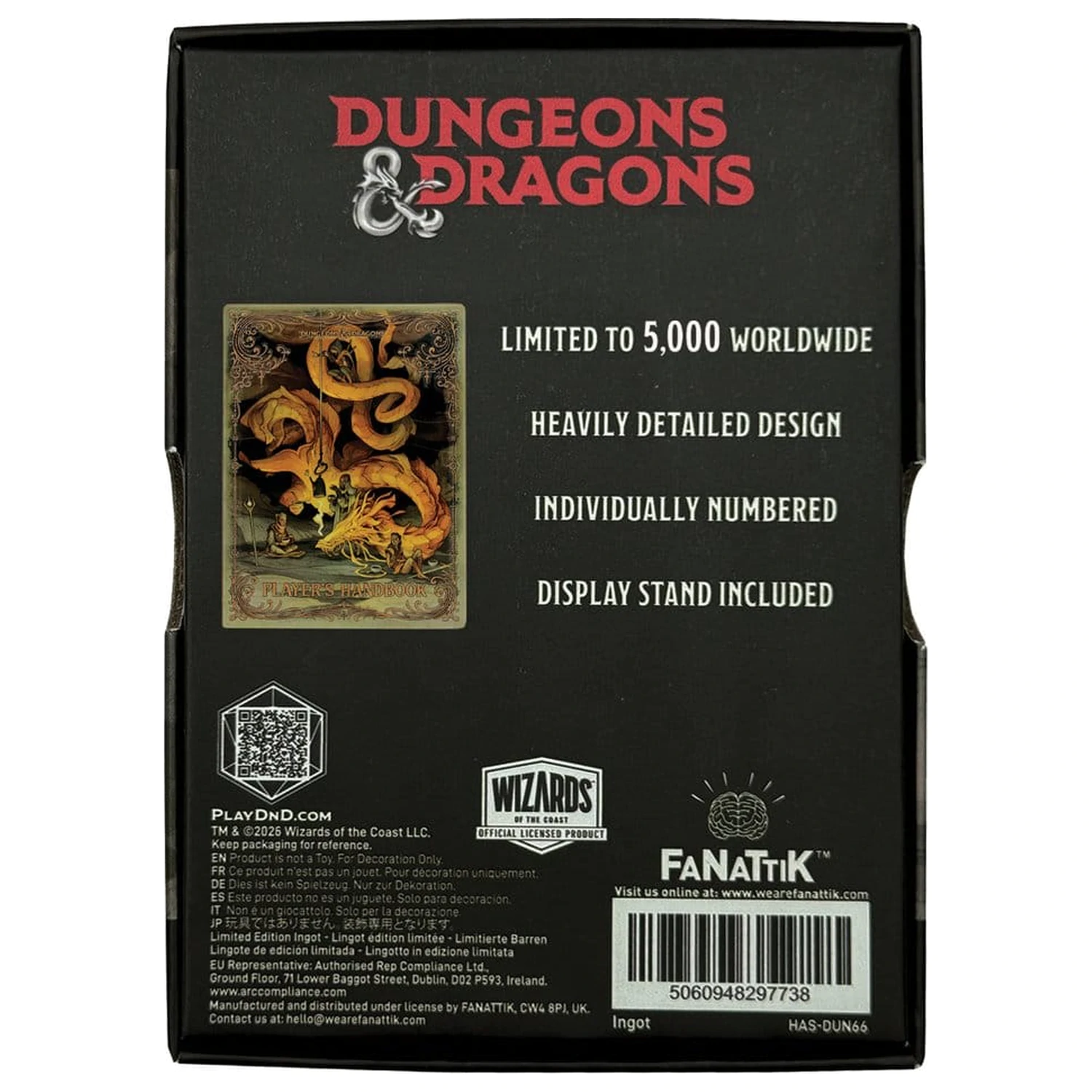 Dungeons & Dragons Ingot Player's Handbook Alternate Cover Limited Edition fotografija proizvoda