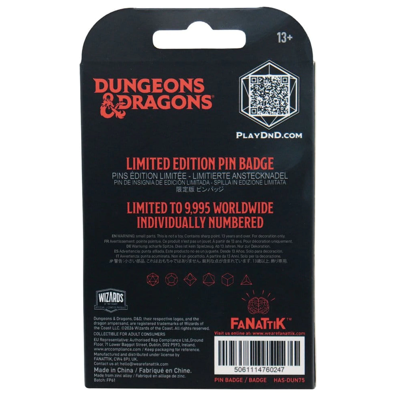 Dungeons & Dragons bedž Beholder Limited Edition fotografija proizvoda