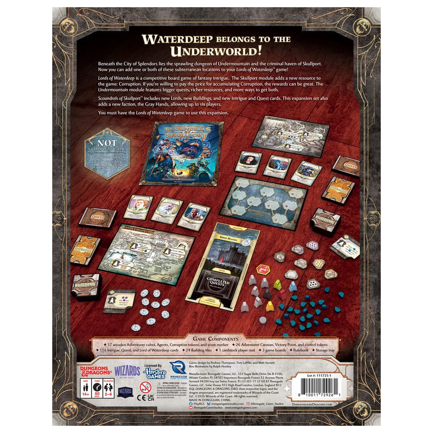 Dungeons & Dragons društvena igra Lords of Waterdeep: Scoundrels of Skullport proširenje *English Version* fotografija proizvoda