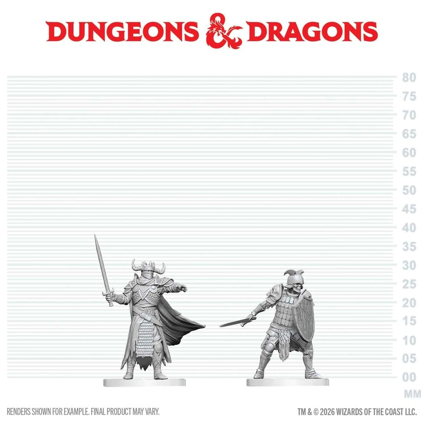 Dungeons & Dragons Nolzur's Marvelous Miniatures Neobojena minijatura Vitez Smrti i Aspirant za Viteza Smrti 14 cm fotografija proizvoda