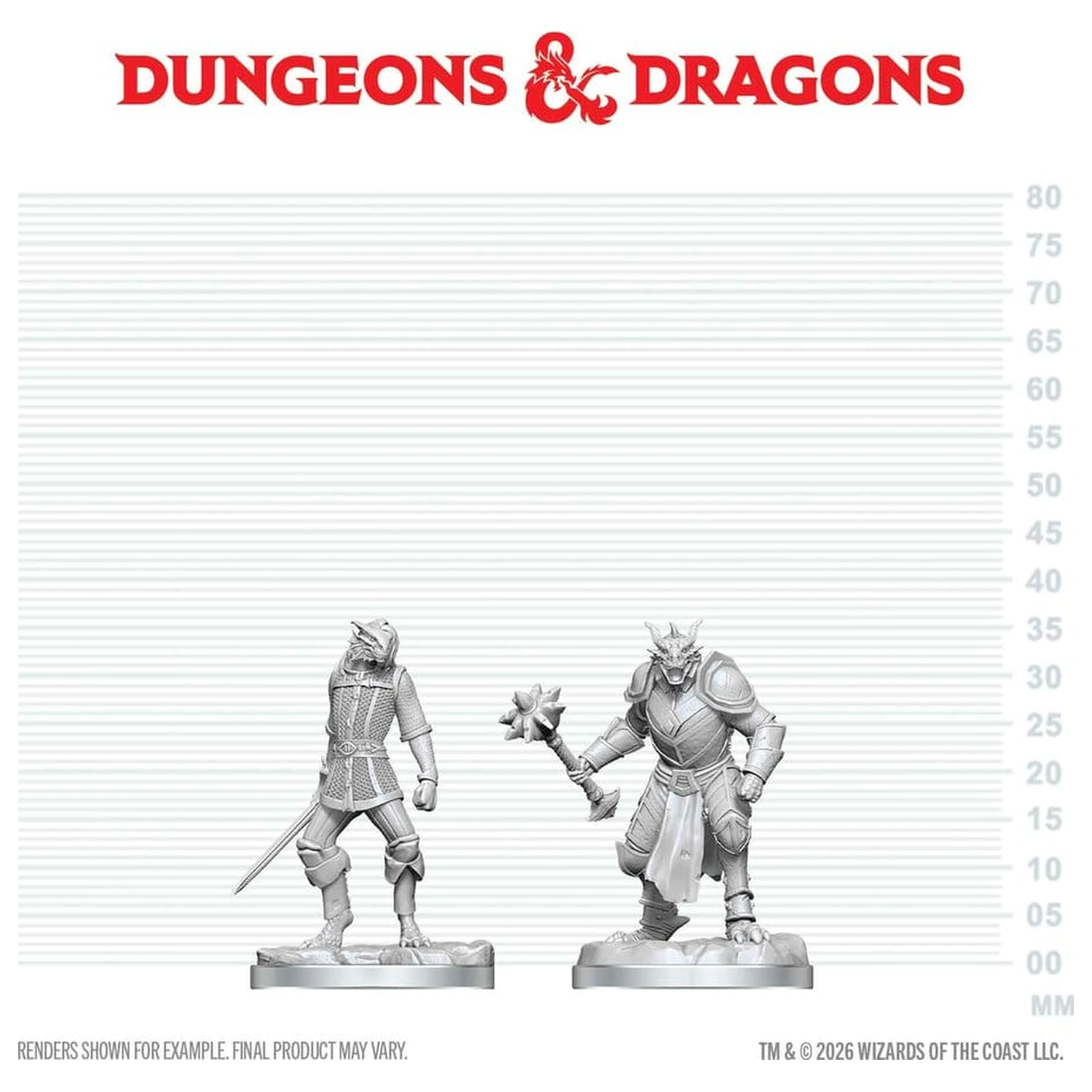 Dungeons & Dragons Nolzur's Marvelous Miniatures Neobojena minijatura Dragonborn Paladin & Dragonborn Squire 14 cm fotografija proizvoda