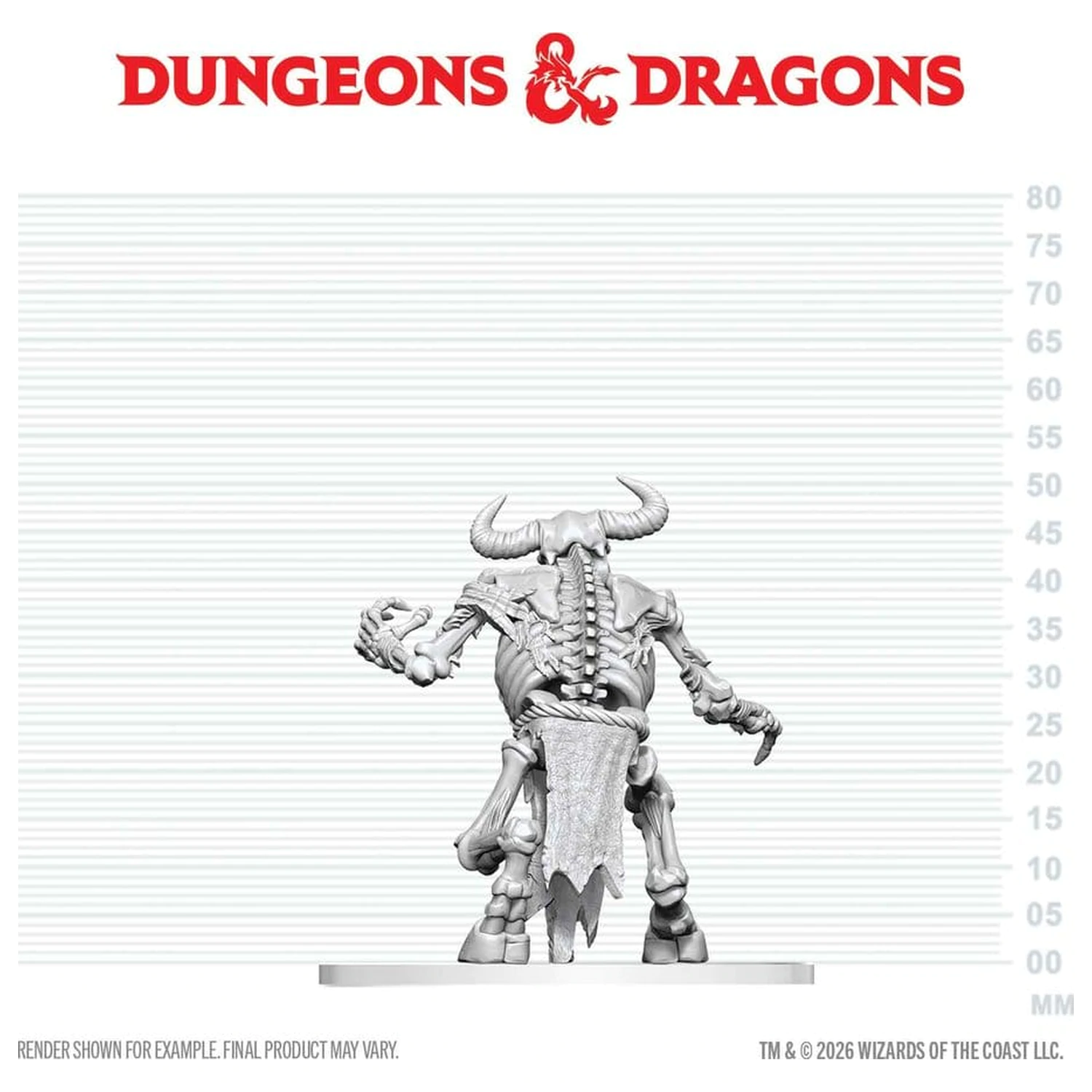 Dungeons & Dragons Nolzur's Marvelous Miniatures Neobojena minijatura Minotaur Skeleton 17 cm fotografija proizvoda