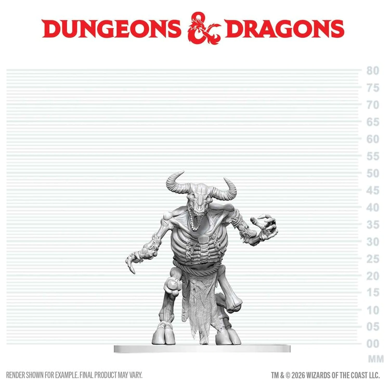 Dungeons & Dragons Nolzur's Marvelous Miniatures Neobojena minijatura Minotaur Skeleton 17 cm fotografija proizvoda