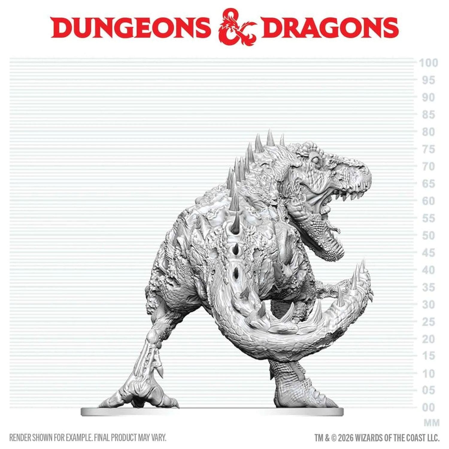 Dungeons & Dragons Nolzur's Marvelous Miniatures Neobojena minijatura Tiranosaurus zombi 20 cm fotografija proizvoda