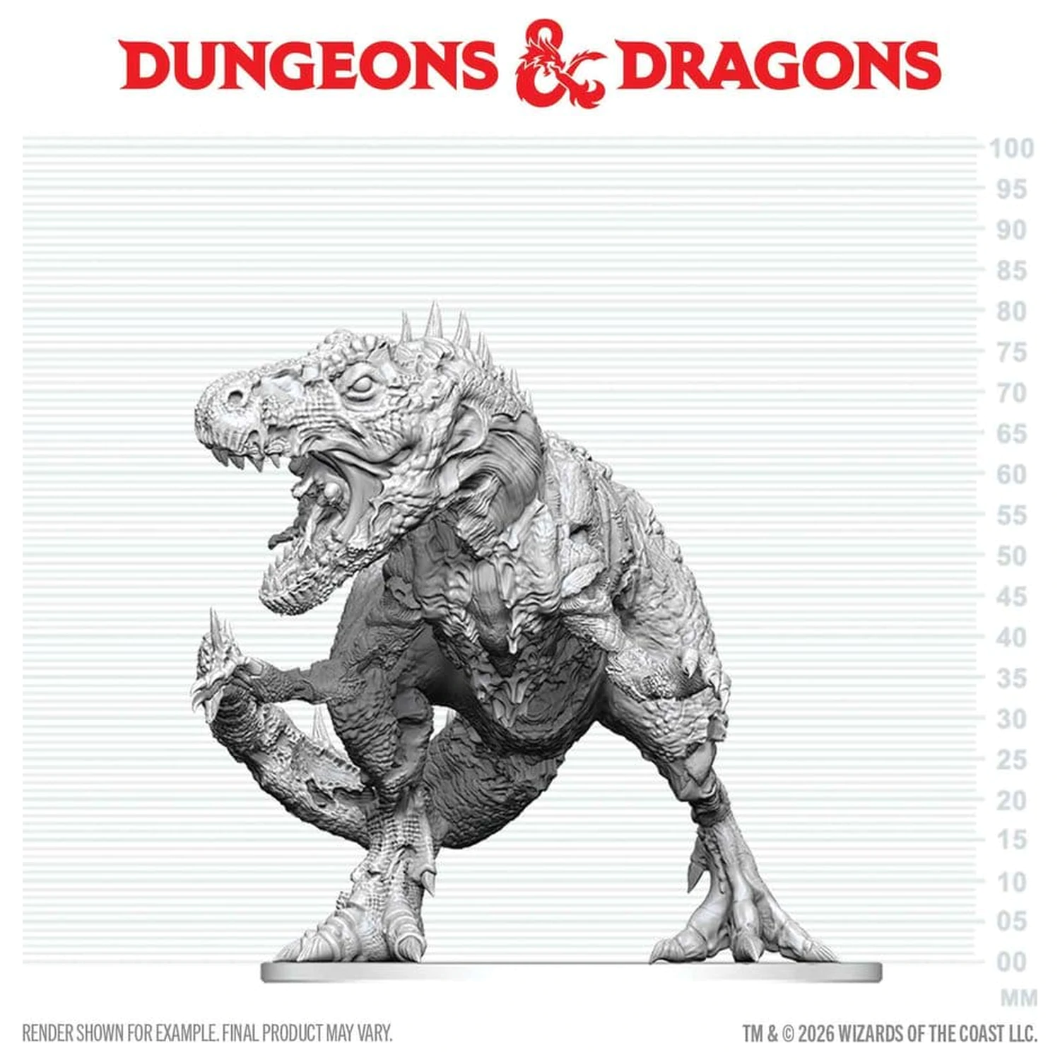 Dungeons & Dragons Nolzur's Marvelous Miniatures Neobojena minijatura Tiranosaurus zombi 20 cm fotografija proizvoda
