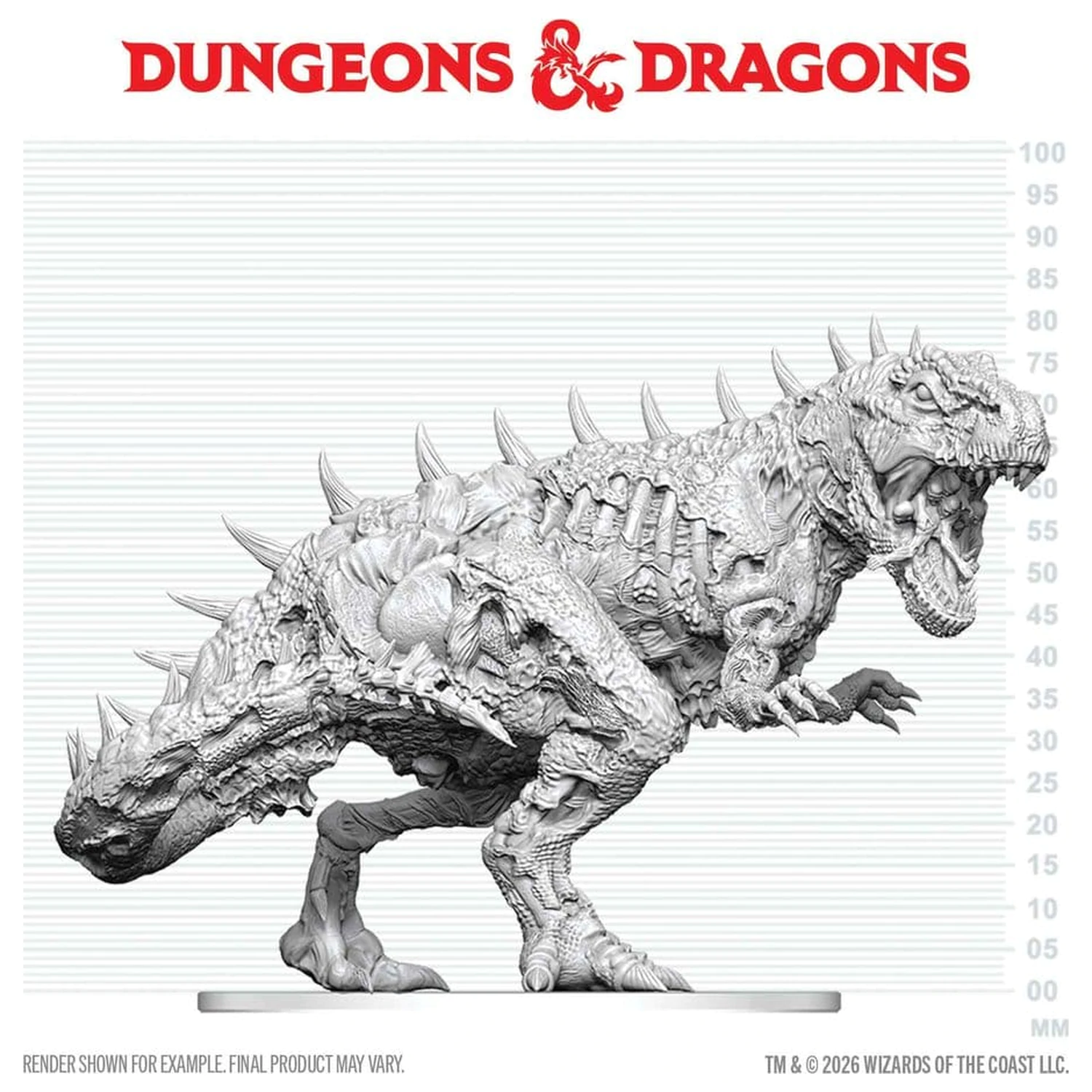 Dungeons & Dragons Nolzur's Marvelous Miniatures Neobojena minijatura Tiranosaurus zombi 20 cm fotografija proizvoda