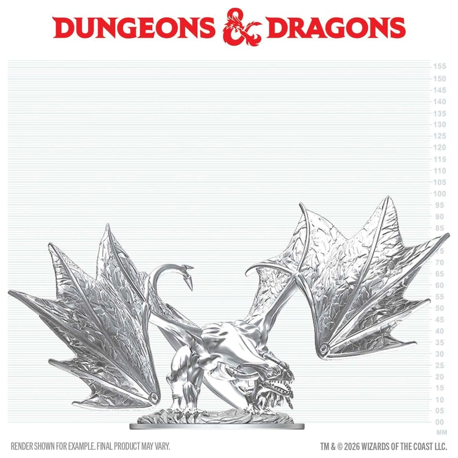 Dungeons & Dragons Nolzur's Marvelous Miniatures Neobojana Minijatura Mladi Safirni Zmaj 20 cm fotografija proizvoda