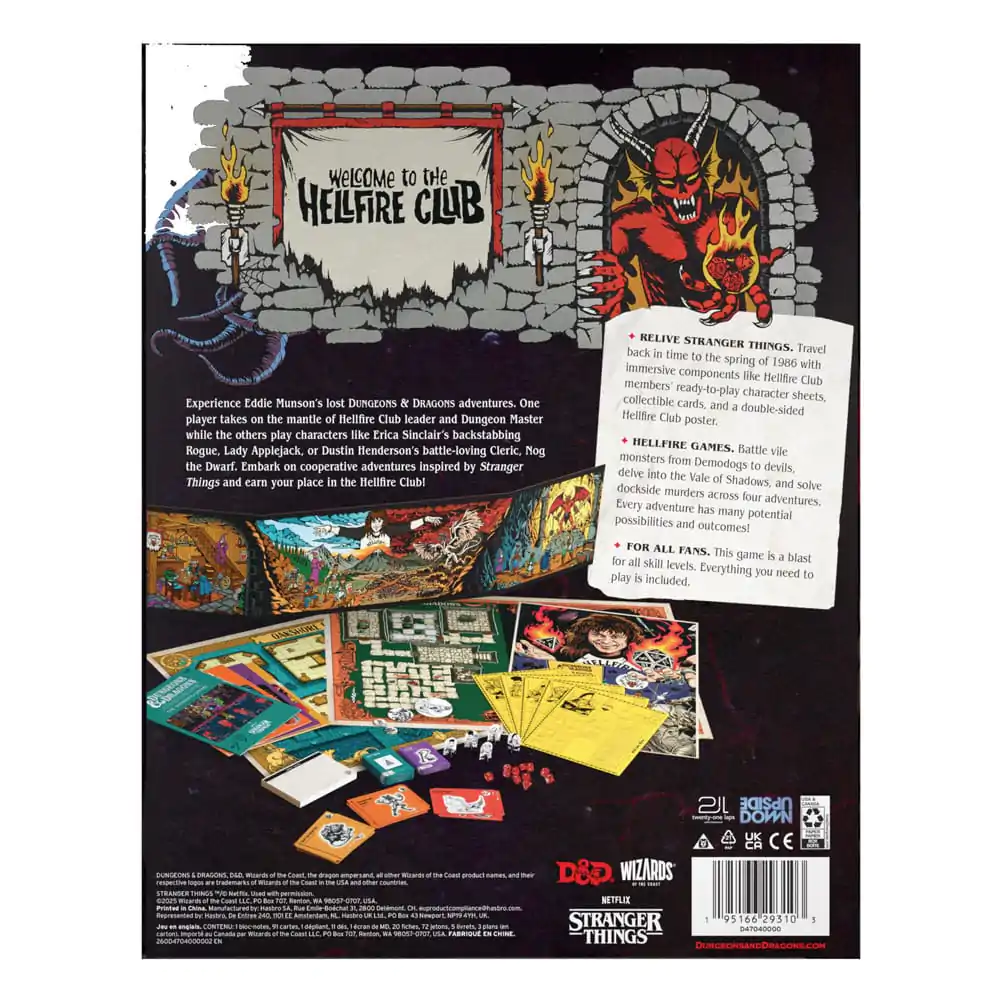 Dungeons & Dragons Društvena igra Stranger Things: Welcome to the Hellfire Club english fotografija proizvoda