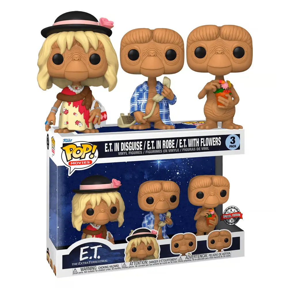 E.T. 40th Anniversary POP! Movies Vinyl Figure E.T. 3-Pack 9 cm Figurice od vinila fotografija proizvoda