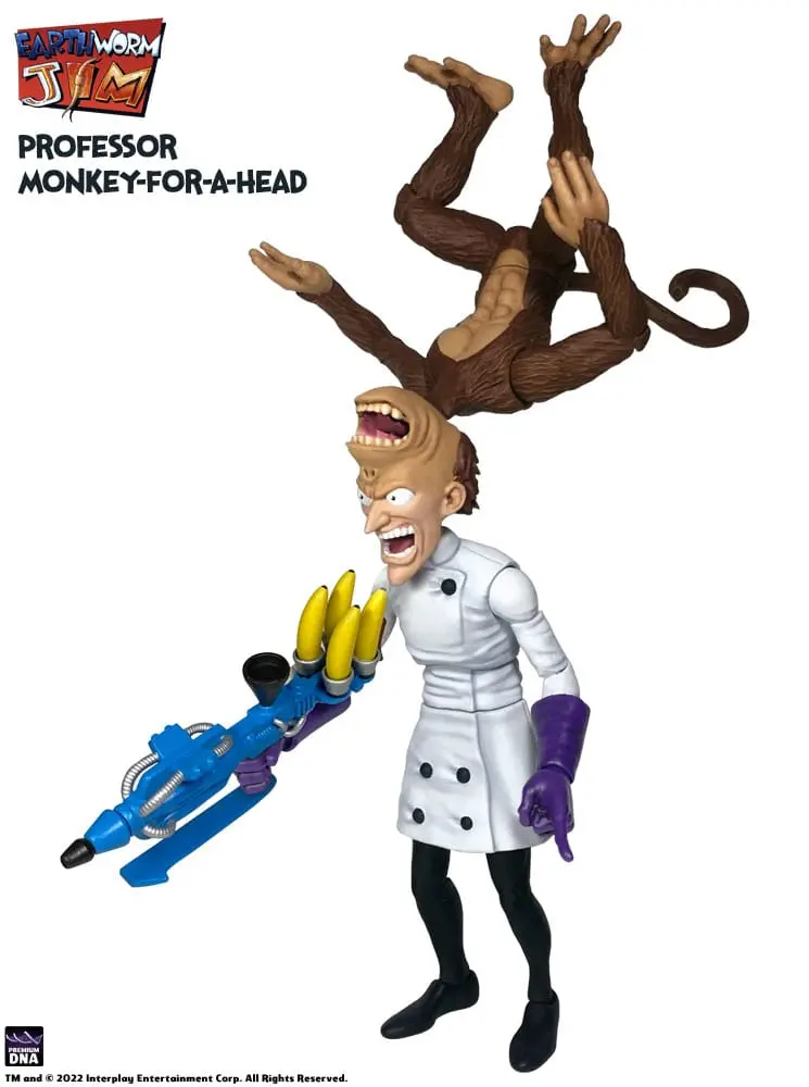 Earthworm Jim akcijska figura Wave 1: Professor Monkey-For-A-Head 28 cm fotografija proizvoda