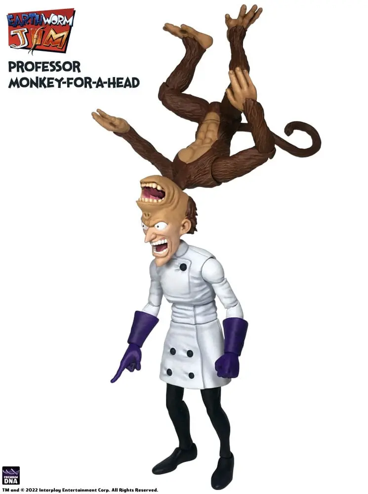 Earthworm Jim akcijska figura Wave 1: Professor Monkey-For-A-Head 28 cm fotografija proizvoda