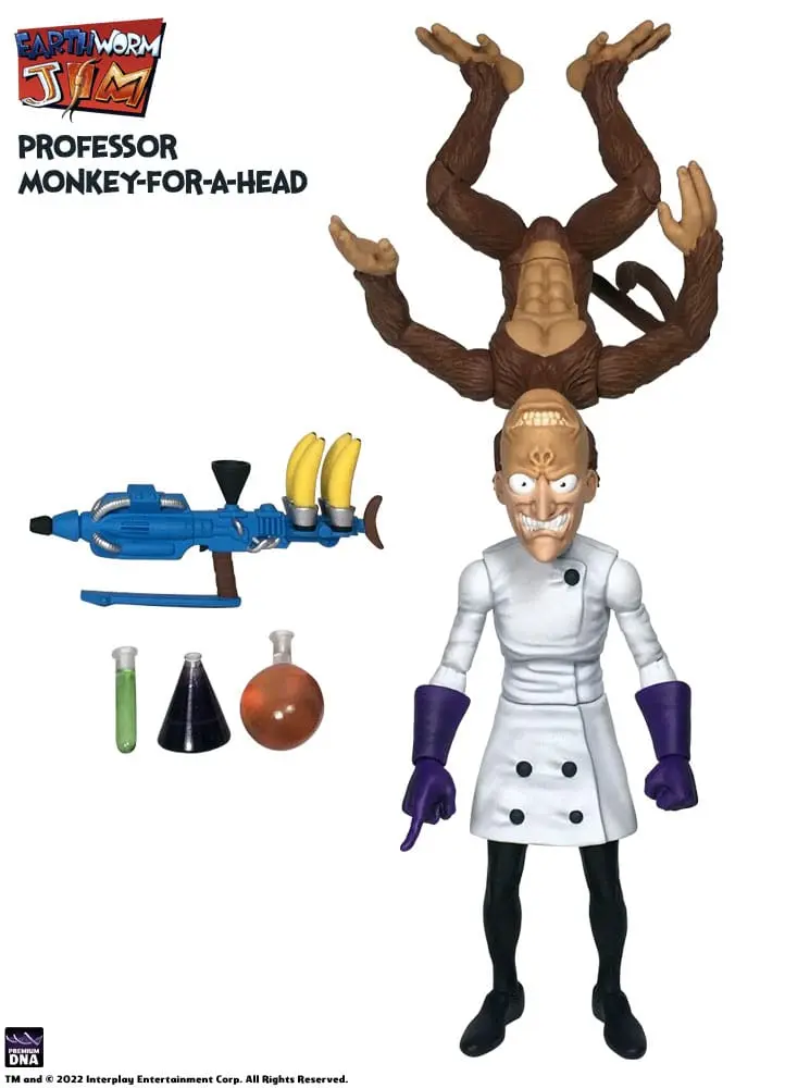 Earthworm Jim akcijska figura Wave 1: Professor Monkey-For-A-Head 28 cm fotografija proizvoda