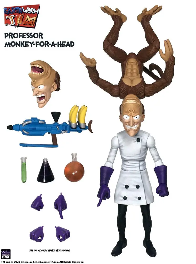 Earthworm Jim akcijska figura Wave 1: Professor Monkey-For-A-Head 28 cm fotografija proizvoda