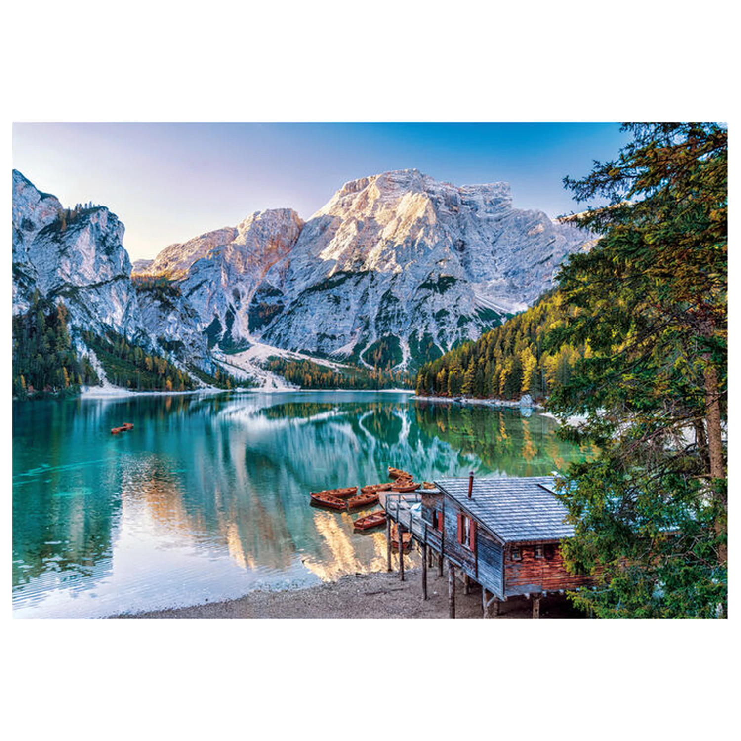 Emerald Lake Braies puzzle 1000 komada fotografija proizvoda