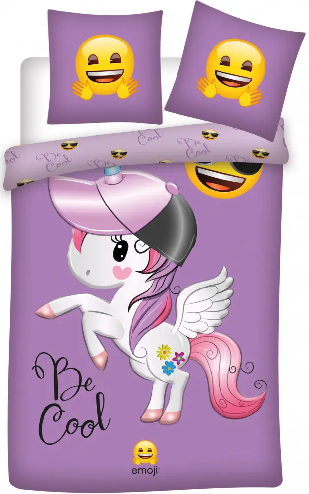 Emoji Unicorn, navlaka za poplun Unicorn 140x200cm, 70x90cm fotografija proizvoda