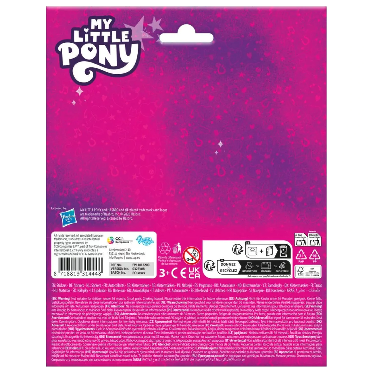 My Little Pony Colorful Crew Naljepnica fotografija proizvoda