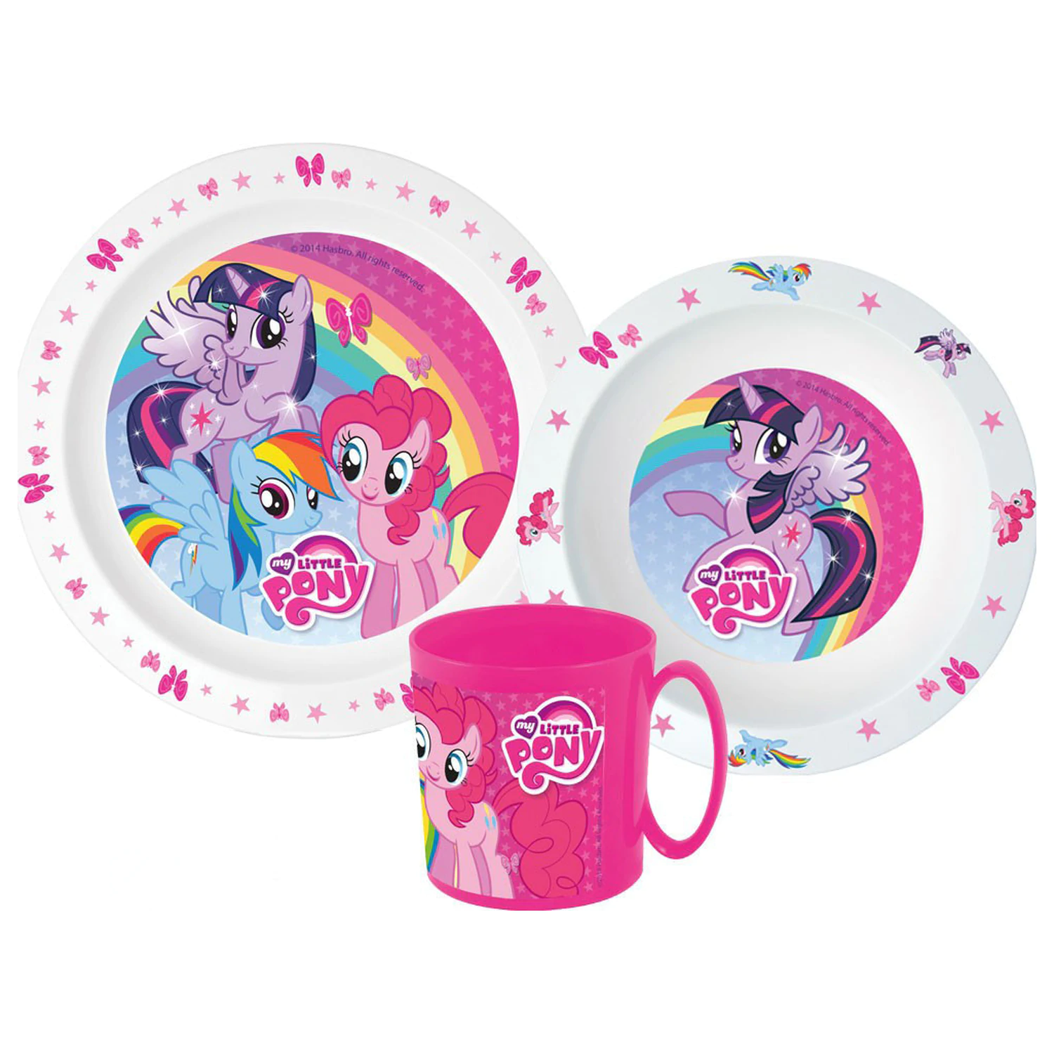 My Little Pony Pink Set posuđa za jelo, mikroplastični set s 350 ml šalicom fotografija proizvoda