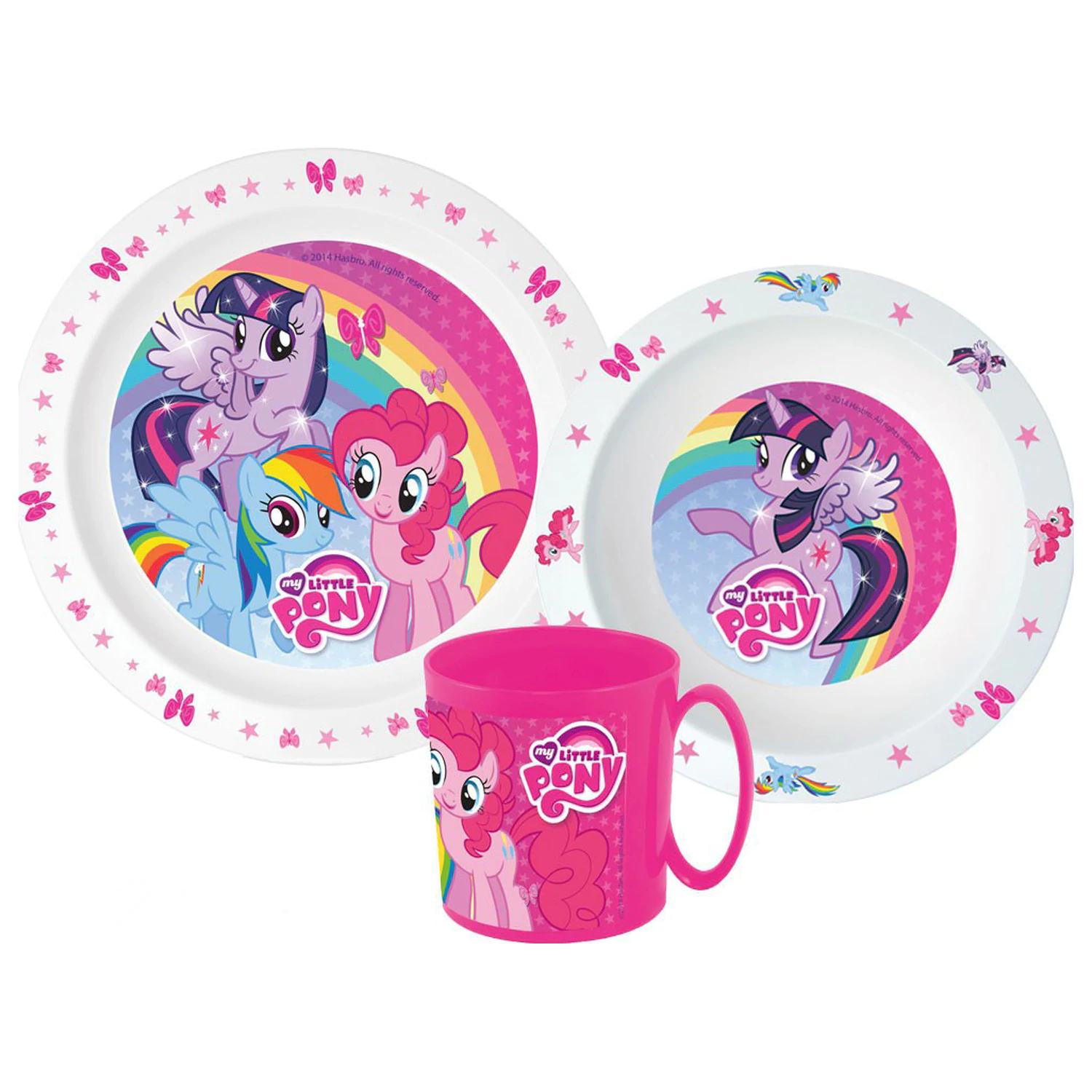 My Little Pony Pink pribor za jelo, Micro plastični set s šalicom fotografija proizvoda