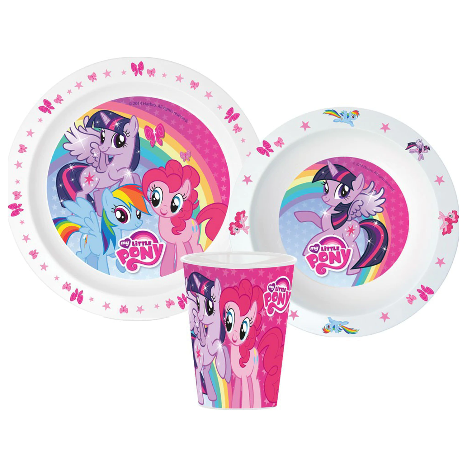 My Little Pony Pink set posuđa, mikro plastični set, sa staklom od 260 ml fotografija proizvoda