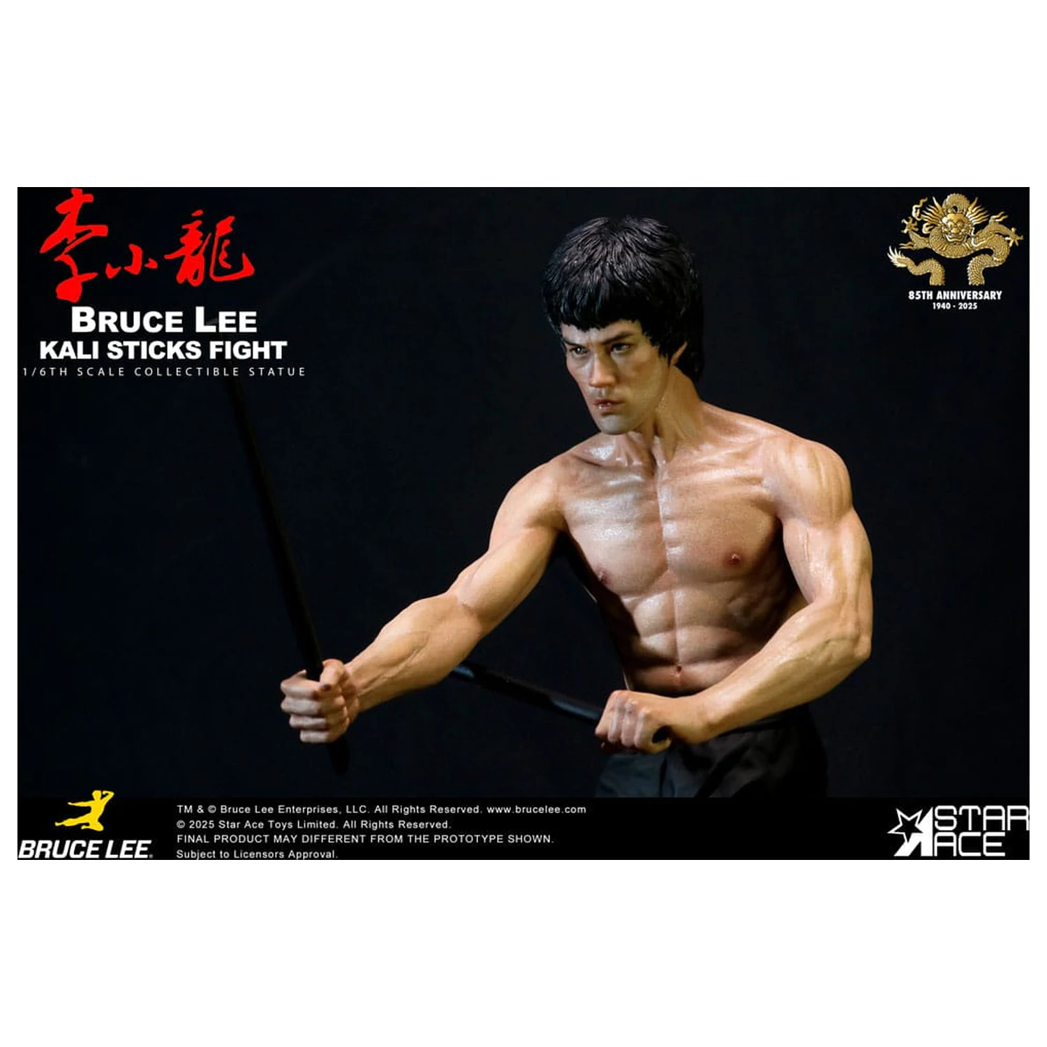 Enter the Dragon Movie Statua 1/6 Bruce Lee Kali Sticks Fight Normal Basement Verzija 30 cm fotografija proizvoda