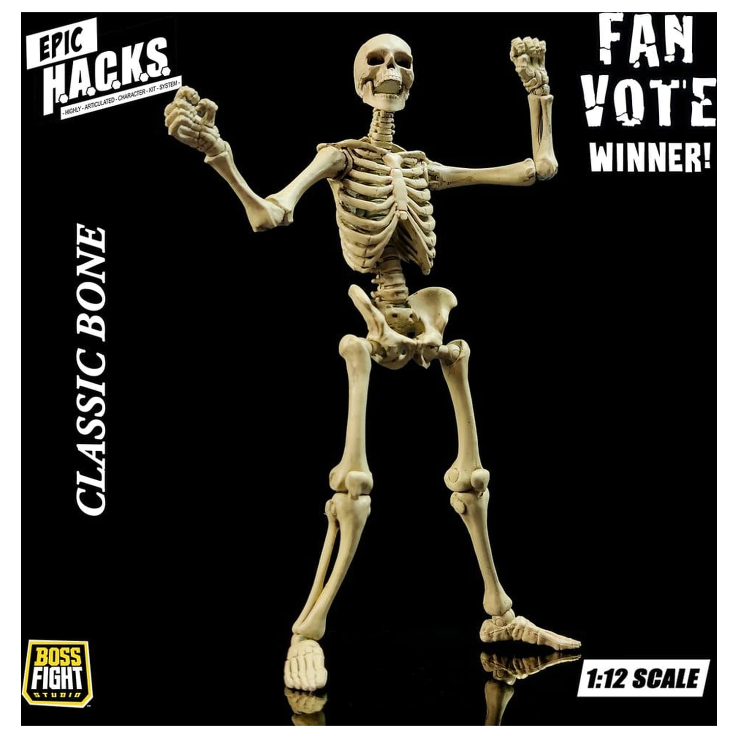 Epic H.A.C.K.S. akcijska figura 1/12 kostur prazna klasična kost fotografija proizvoda
