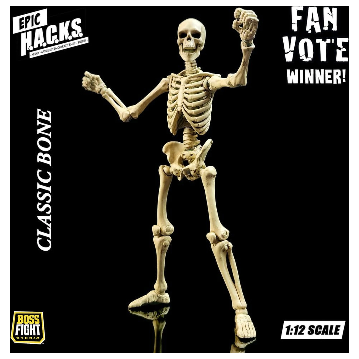 Epic H.A.C.K.S. akcijska figura 1/12 kostur prazna klasična kost fotografija proizvoda