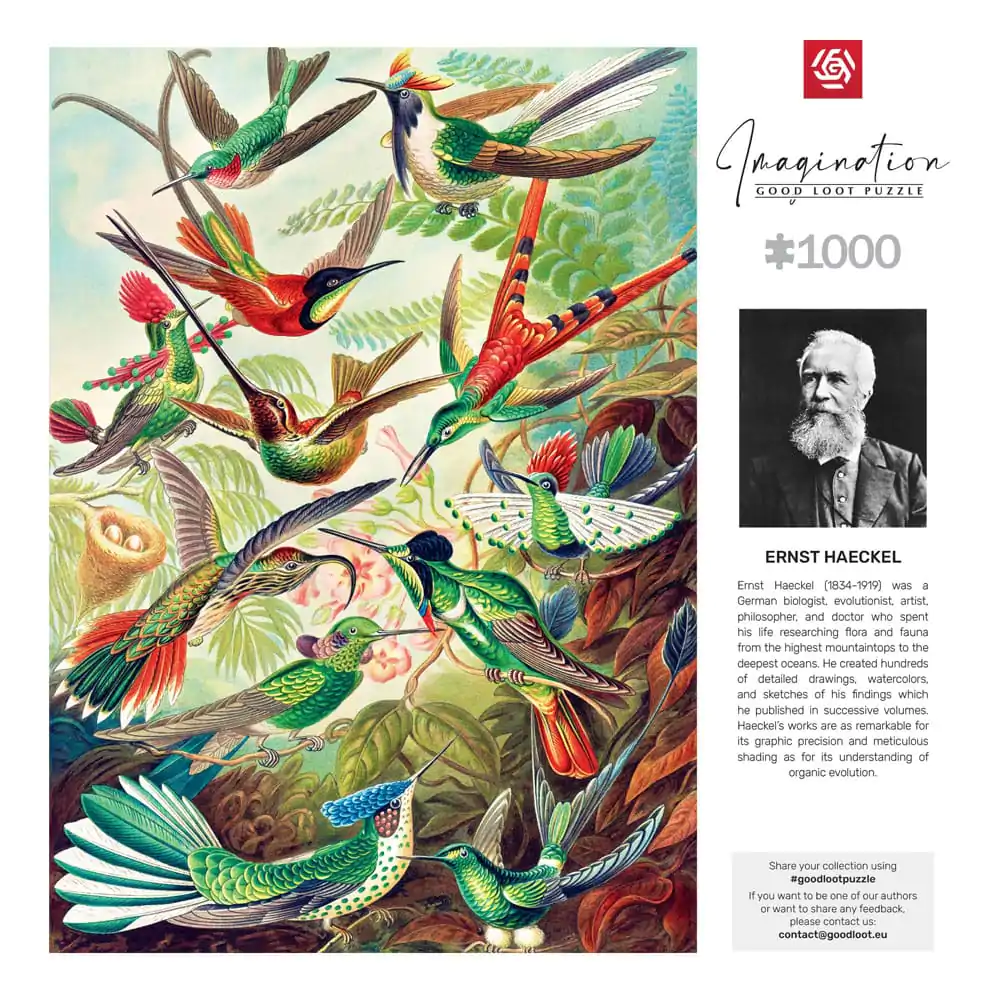 Ernst Haeckel Imagination Puzzle Kolibrići/Kolibry (1000 dijelova) fotografija proizvoda