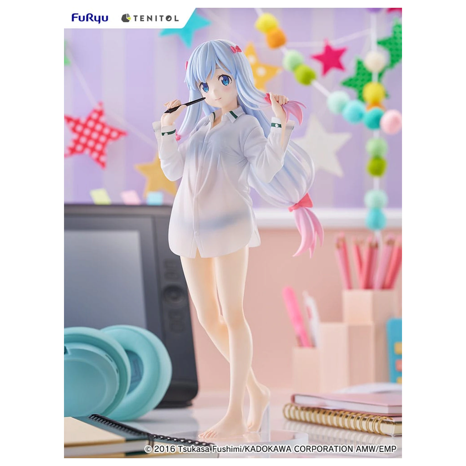 Eromanga Sensei Tenitol visoka PVC statua Sagiri Izumi Shirts Ver. 30 cm fotografija proizvoda
