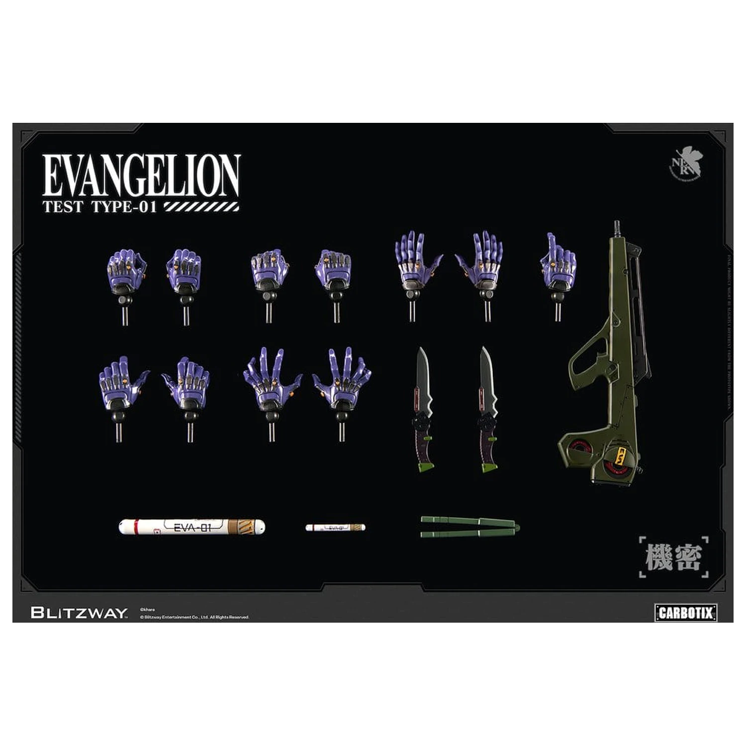 Evangelion Carbotix Action figura Evangelion Unit-01 Test Type (DX Ver.) 33 cm fotografija proizvoda