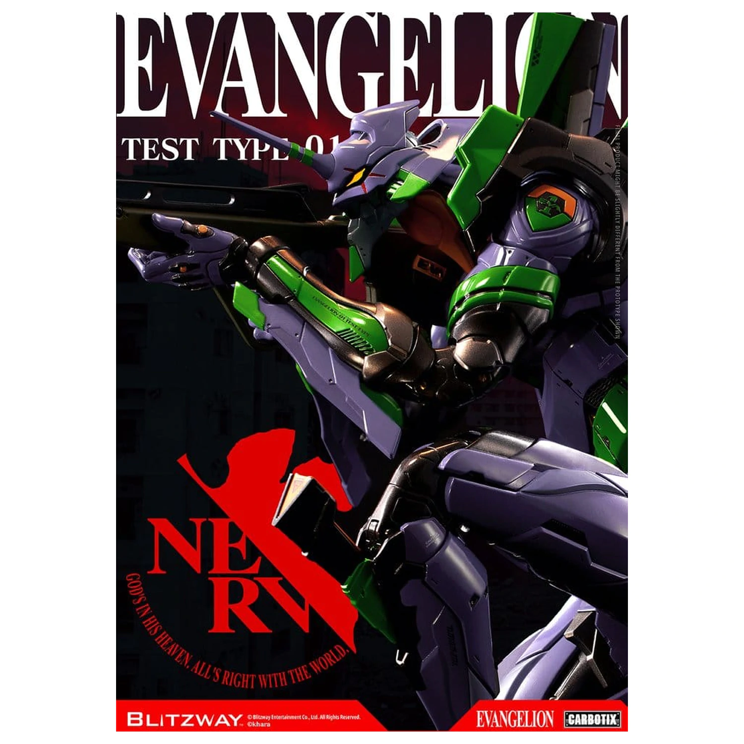 Evangelion Carbotix Akcijska figura Evangelion Unit-01 Test Type (Standard Ver.) 33 cm fotografija proizvoda