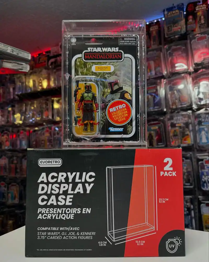 Evoretro Acrylic Display Cases 2-Pack za akcijske figure, 2 komada fotografija proizvoda
