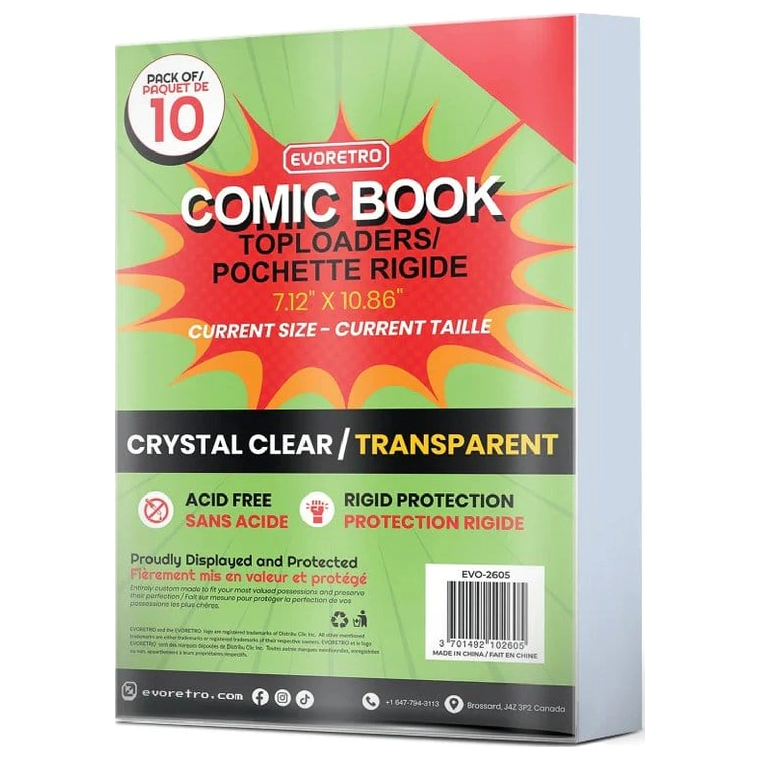Evoretro Comics Topload držač, pakiranje od 10 komada, Current fotografija proizvoda