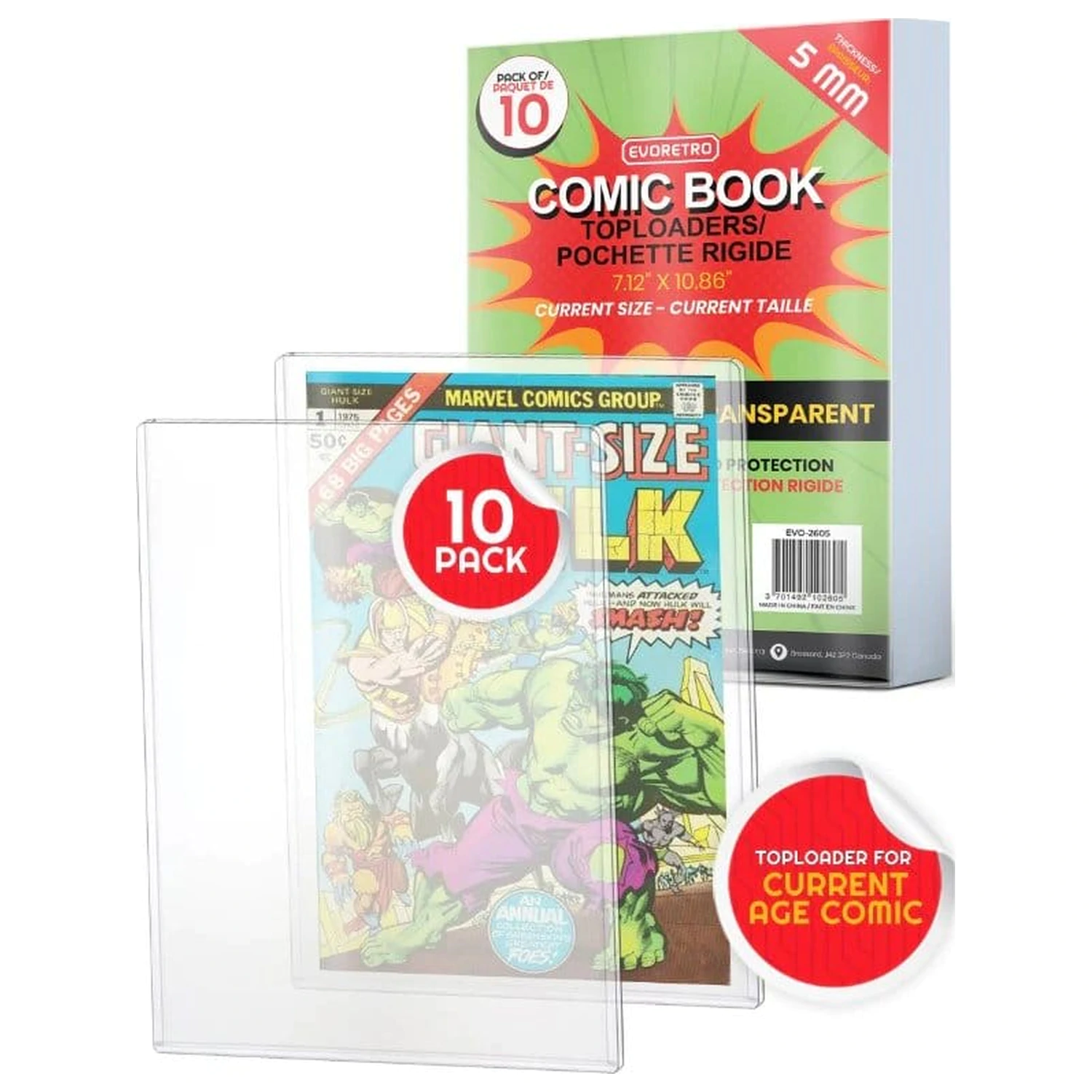 Evoretro Comics Topload držač, pakiranje od 10 komada, Current fotografija proizvoda