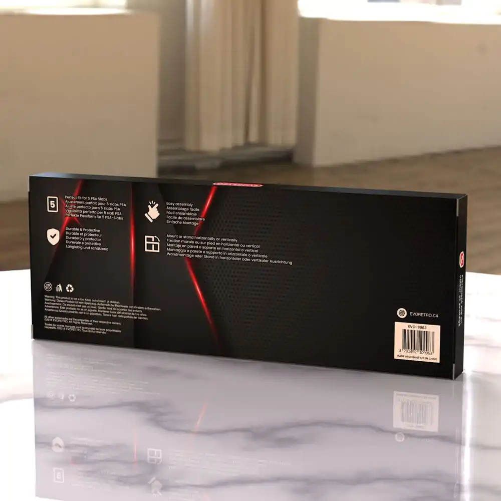 Evoretro okvir za izlaganje za 5 PSA GRADED kartica fotografija proizvoda
