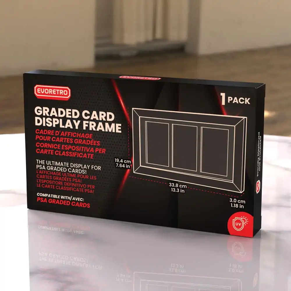 Evoretro okvir za izlaganje gradiranih kartica za 3 PSA gradirane kartice fotografija proizvoda