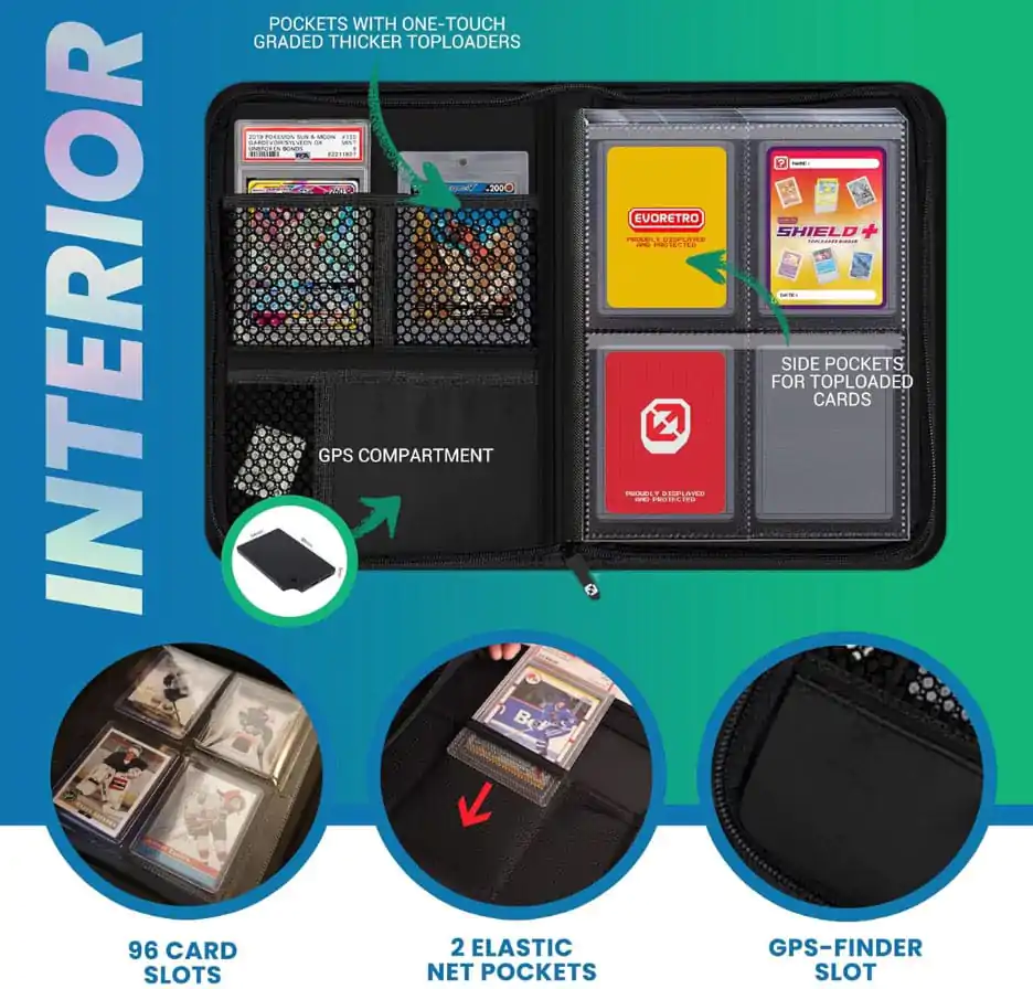 Evoretro Shield+ Topload Uvez za kartice Compact 96 Karten Crni fotografija proizvoda