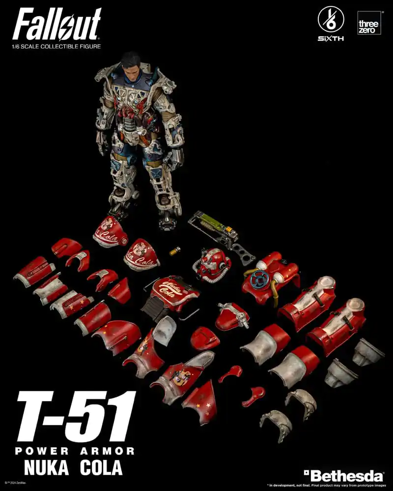 Fallout akcijska figura 1/6 T-51 Nuka Cola Power Armor 37 cm fotografija proizvoda