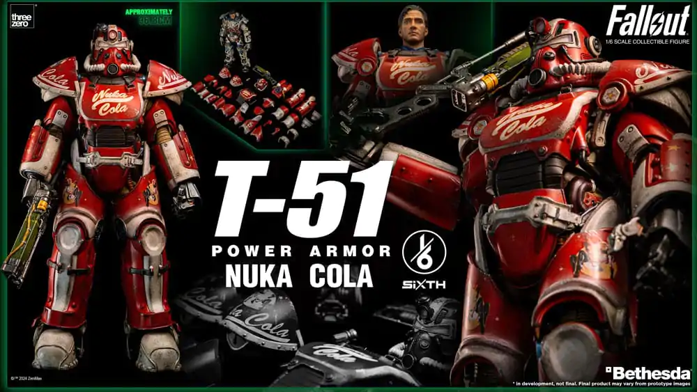 Fallout akcijska figura 1/6 T-51 Nuka Cola Power Armor 37 cm fotografija proizvoda